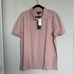 NWT Banana Republic Core Temp Light Pink Polo Shirt